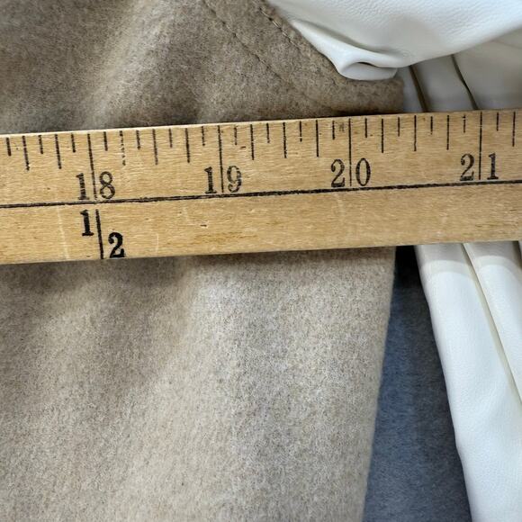 NWT True Religion True Varsity Jacket Women's L Tan White Preppy Y2k 600011 - Picture 10 of 12